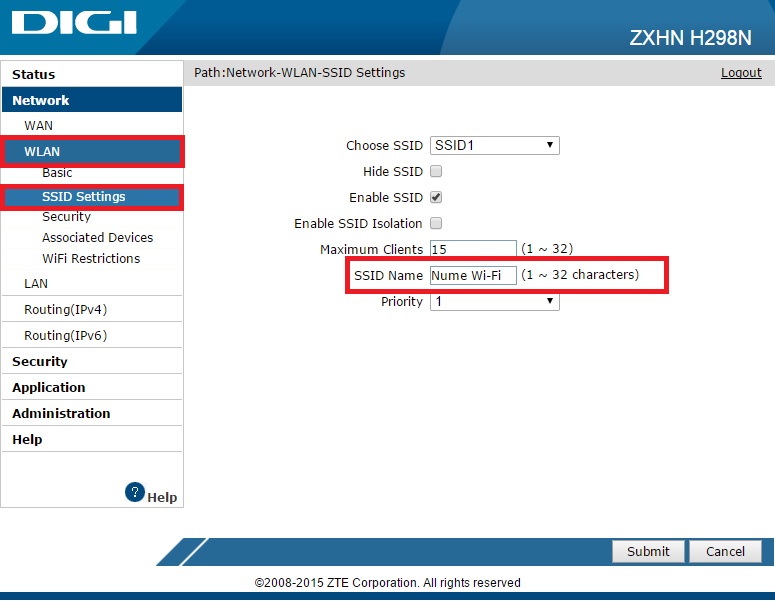 Router ZTE ZXHN H298N Digi | Setari PC, Laptop, Tableta